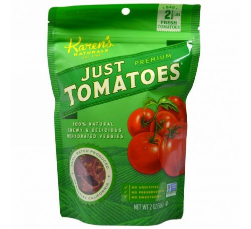 Karen's Naturals, Just Tomatoes, Premium, 2 унции (56 г)