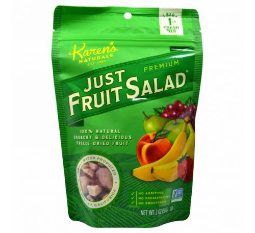 Karen's Naturals, Просто фруктовый салат, Премиум, 2 унции (56 г)