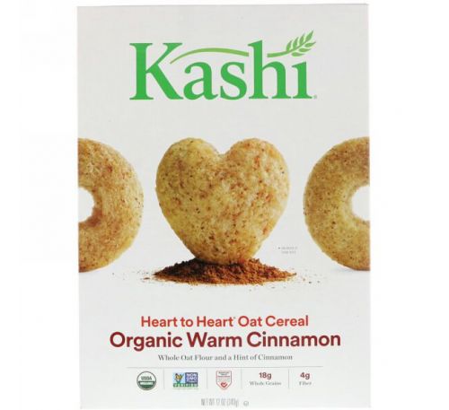 Kashi, Heart to Heart, овсянка, теплая корица, 12 унций (340 г)
