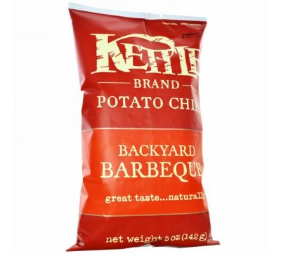 Kettle Foods, Картофельные чипсы со вкусом барбекю, 5 унций (142 г)