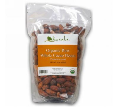 Kevala, Organic Raw Cacao Beans, 16 oz.