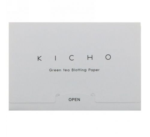 Kicho, Промокательная бумага с зеленым чаем, 50 штук