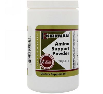 Kirkman Labs, Порошок из поддерживающих аминокислот, 240 г