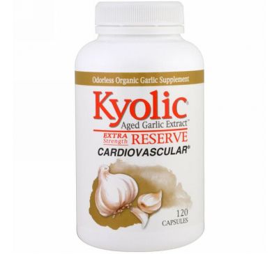 Kyolic, Экстракт зрелого чеснока, дополнительный резерв, 120 капсул