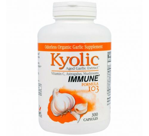 Kyolic, Состав №103 для поддержания иммунитета, 300 капсул