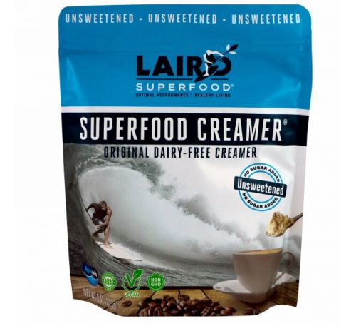 Laird Superfood, Заменитель сливок Superfood Creamer, без сахара, 8 унц. (227 г)