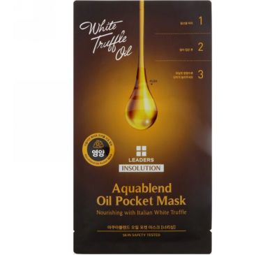 Leaders, Insolution, Aquablend Oil Pocket Mask, Nourishing, 1 Mask (27 ml)
