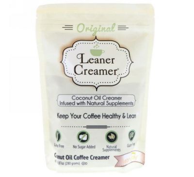 Leaner Creamer, Сливки из кокосового масла, оригинальные, 9,87 унц. (280 г)