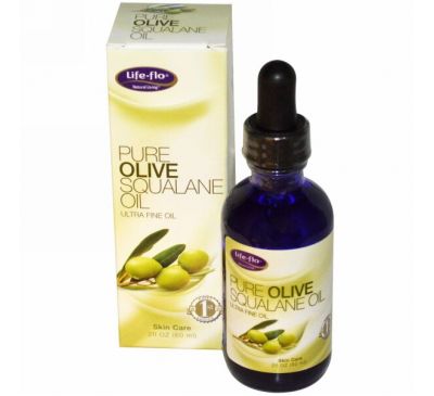 Life-flo, Чистый сквален оливкового масла для ухода за кожей, 60 мл
