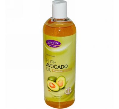 Life-flo, Чистое масло авокадо для ухода за кожей, 473 мл