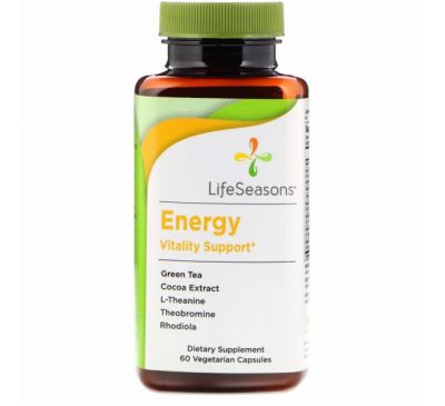LifeSeasons, Поддержка общего здоровья и жизненной энергии, 60 вегетарианских капсул