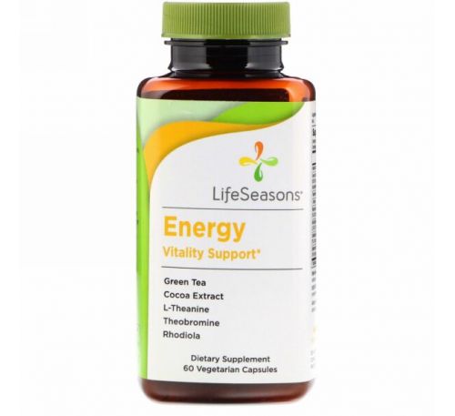 LifeSeasons, Поддержка общего здоровья и жизненной энергии, 60 вегетарианских капсул