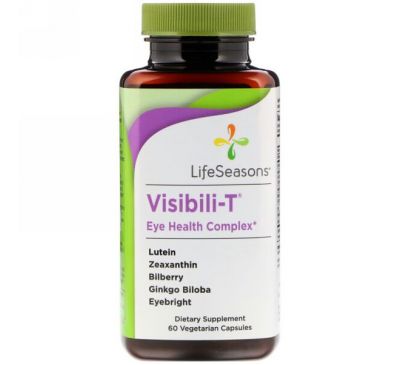 LifeSeasons, Visibili-T, комплекс для здоровья глаз, 60 вегетарианских капсул
