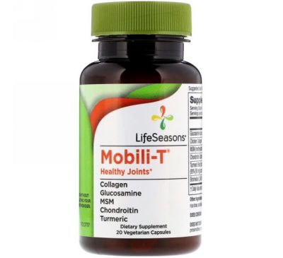 LifeSeasons, Здоровые суставы Mobili-T, 20 вегетарианских капсул