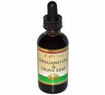 LifeTime Vitamins, Масло орегано и лист оливы, 2 жидких унции (59 мл)