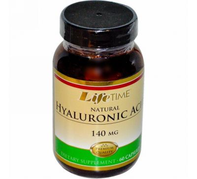 LifeTime Vitamins, Натуральная гиалуроновая кислота, 140 мг, 60 капсул