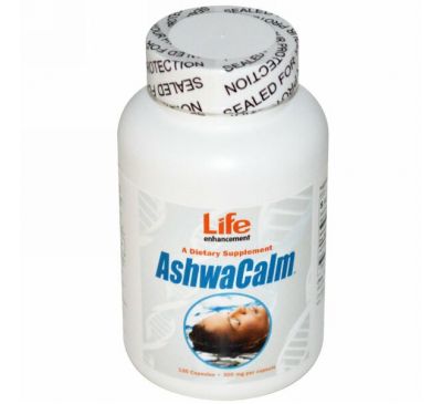 Life Enhancement, AshwaCalm, 300 мг, 120 капсул