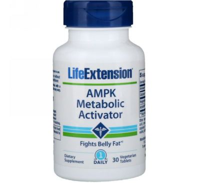 Life Extension, AMPK, активатор метаболизма, 30 вегетарианский таблеток