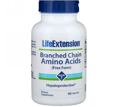 Life Extension, Аминокислоты с разветвлённой цепью, 90 капсул