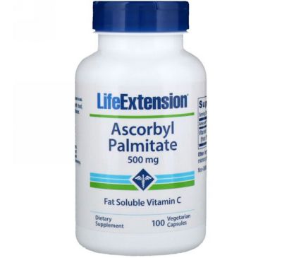 Life Extension, Ascorbyl Palmitate, 500 mg, 100 Vegetarian Capsules