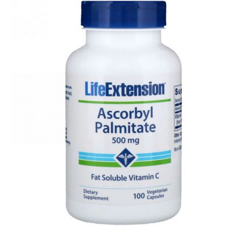 Life Extension, Ascorbyl Palmitate, 500 mg, 100 Vegetarian Capsules