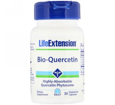 Life Extension, Био-кверцитин, 30 вегетарианских капсул