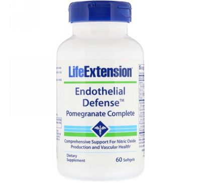 Life Extension, Endothelial Defense, Полноценный комплекс с гранатом, 60 мягких таблеток