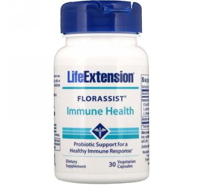 Life Extension, Florassist Здоровье иммунитета, 30 вегетарианских капсул