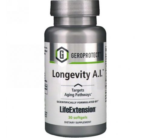 Life Extension, Geroprotect, Longevity A.I., 30 капсул