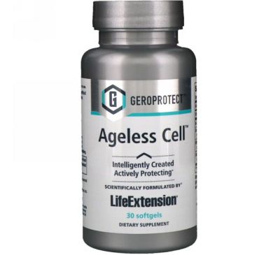 Life Extension, Geroprotect, нестареющая клетка, 30 мягких желатиновых капсул