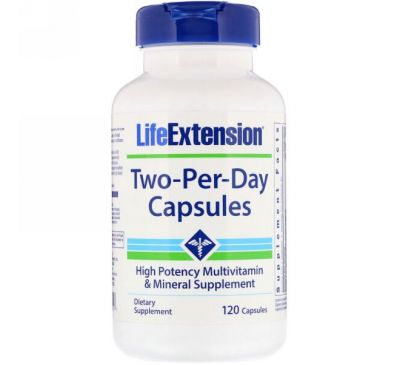 Life Extension, Капсулы Дважды-в-день, 120 капсул