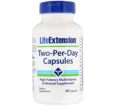 Life Extension, Капсулы «Две в день», 60 капсул