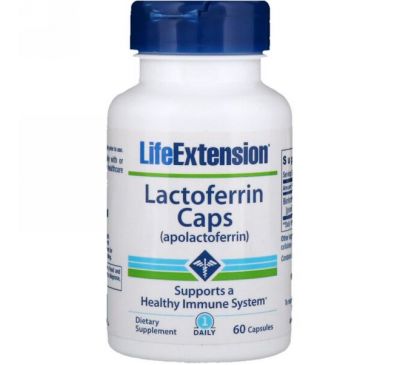 Life Extension, Лактоферрин в капсулах, 60 капсул