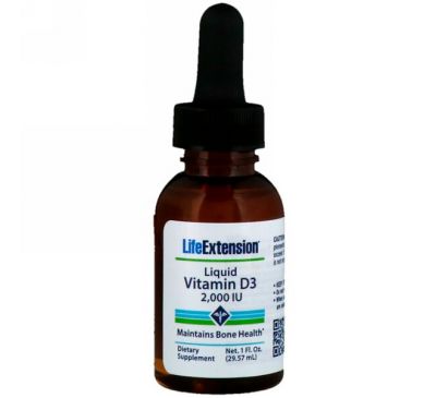 Life Extension, Liquid Vitamin D3, 2000 IU, 1 fl oz (29.57 ml)