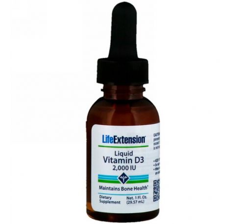 Life Extension, Liquid Vitamin D3, 2000 IU, 1 fl oz (29.57 ml)