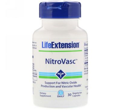 Life Extension, NitroVasc, 30 вегетарианских капсул