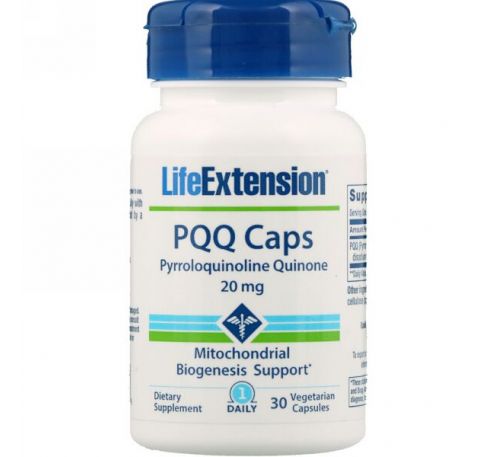 Life Extension, PQQ Caps, 20 мг, 30 вегетарианских капсул