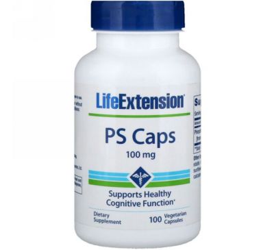 Life Extension, PS Caps, 100 mg, 100 Vegetarian Capsules