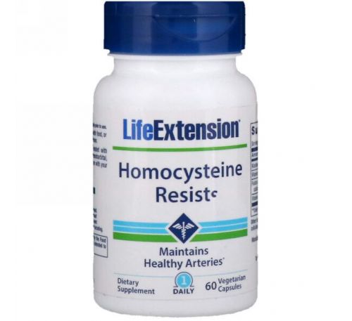 Life Extension, Поддержание уровня гомоцистеина, 60 растительных капсул