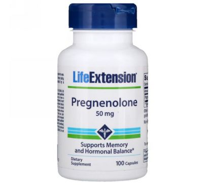 Life Extension, Прегненолон, 50 мг, 100 капсул