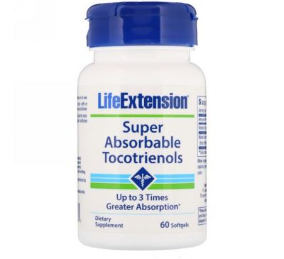 Life Extension, Супер-поглощаемые токотриенолы, 60 капсул