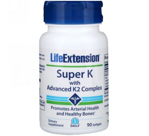 Life Extension, Супер K с улучшенным Ко-комплексом, 90 капсул