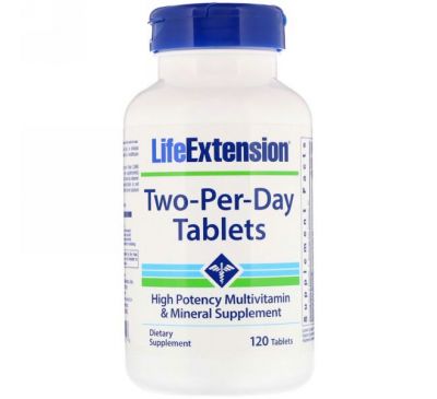 Life Extension, Таблетки «дважды в день», 120 таблеток