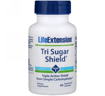 Life Extension, Tri Sugar Shield, 60 растительных капсул