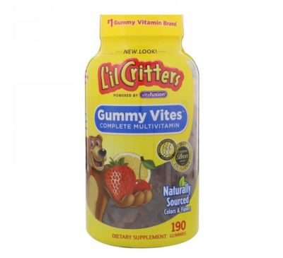 L'il Critters, Мультивитамин Gummy Vites, 190 жевательных конфет