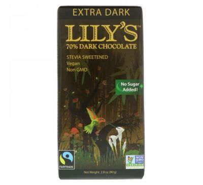Lily's Sweets, 70% Dark Chocolate, Extra Dark, 2.8 oz (80 g)
