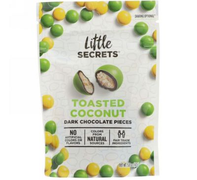 Little Secrets, Кусочки темного шоколада, обжаренный кокос, 5 унц. (142 г)