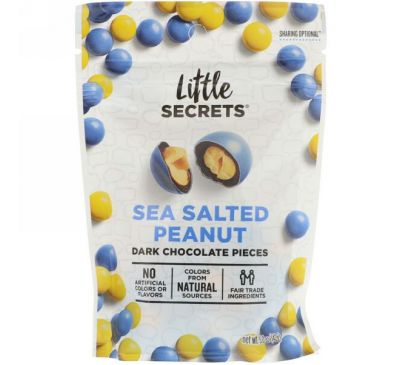 Little Secrets, Кусочки темного шоколада, с арахисом и морской солью, 142 г