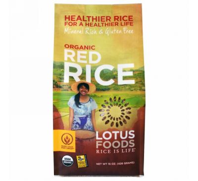 Lotus Foods, Красный рис Heirloom Bhutan, 15 унций (426 г)