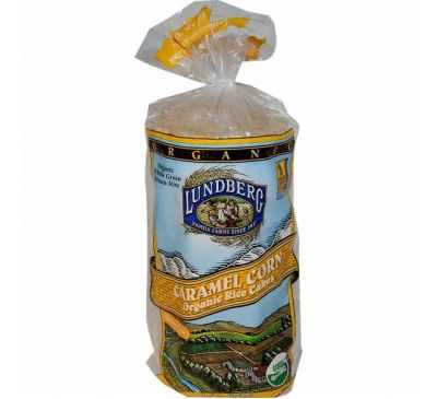 Lundberg, Органические рисовые кексы с карамельной кукурузой, 267 г